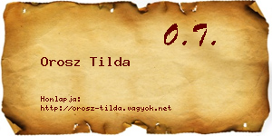 Orosz Tilda névjegykártya